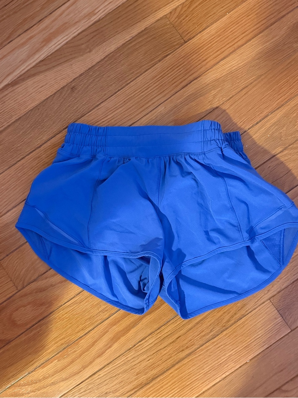 Women’s Athletic Shorts - blue-purple Low Rise 2.5